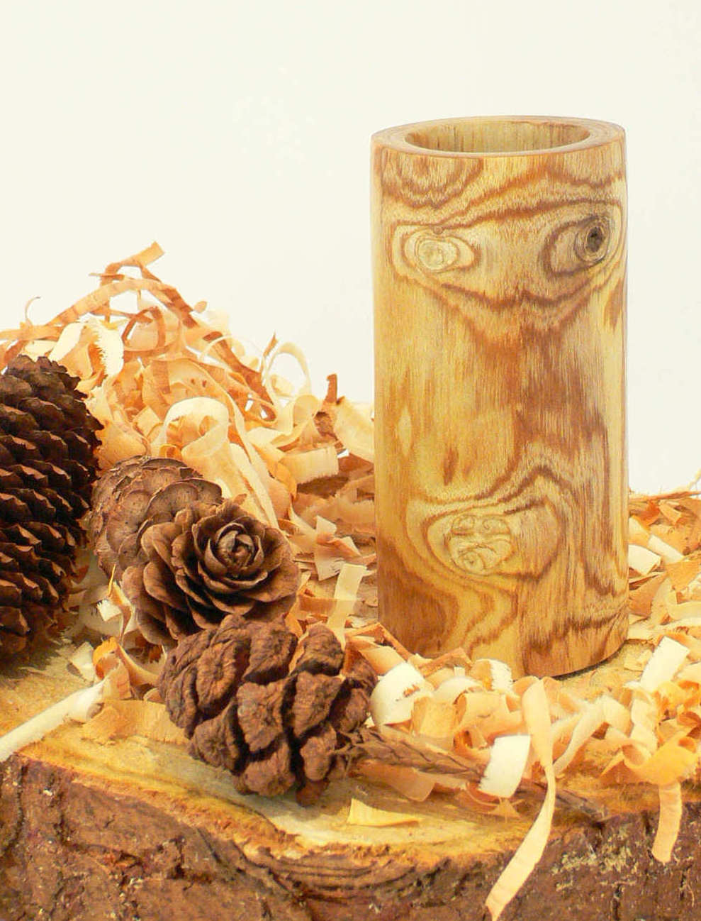 Wood art by Chris Rymer of Inside Out Wood Art made from - Laburnum