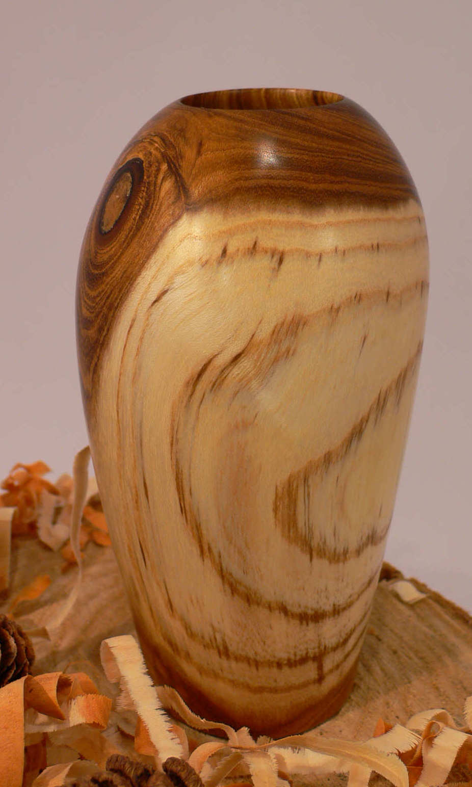 Wood art by Chris Rymer of Inside Out Wood Art made from - Laburnum