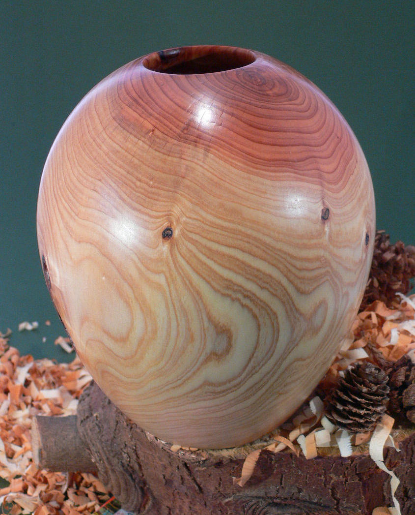 Wood art by Chris Rymer of Inside Out Wood Art made from - Cypress