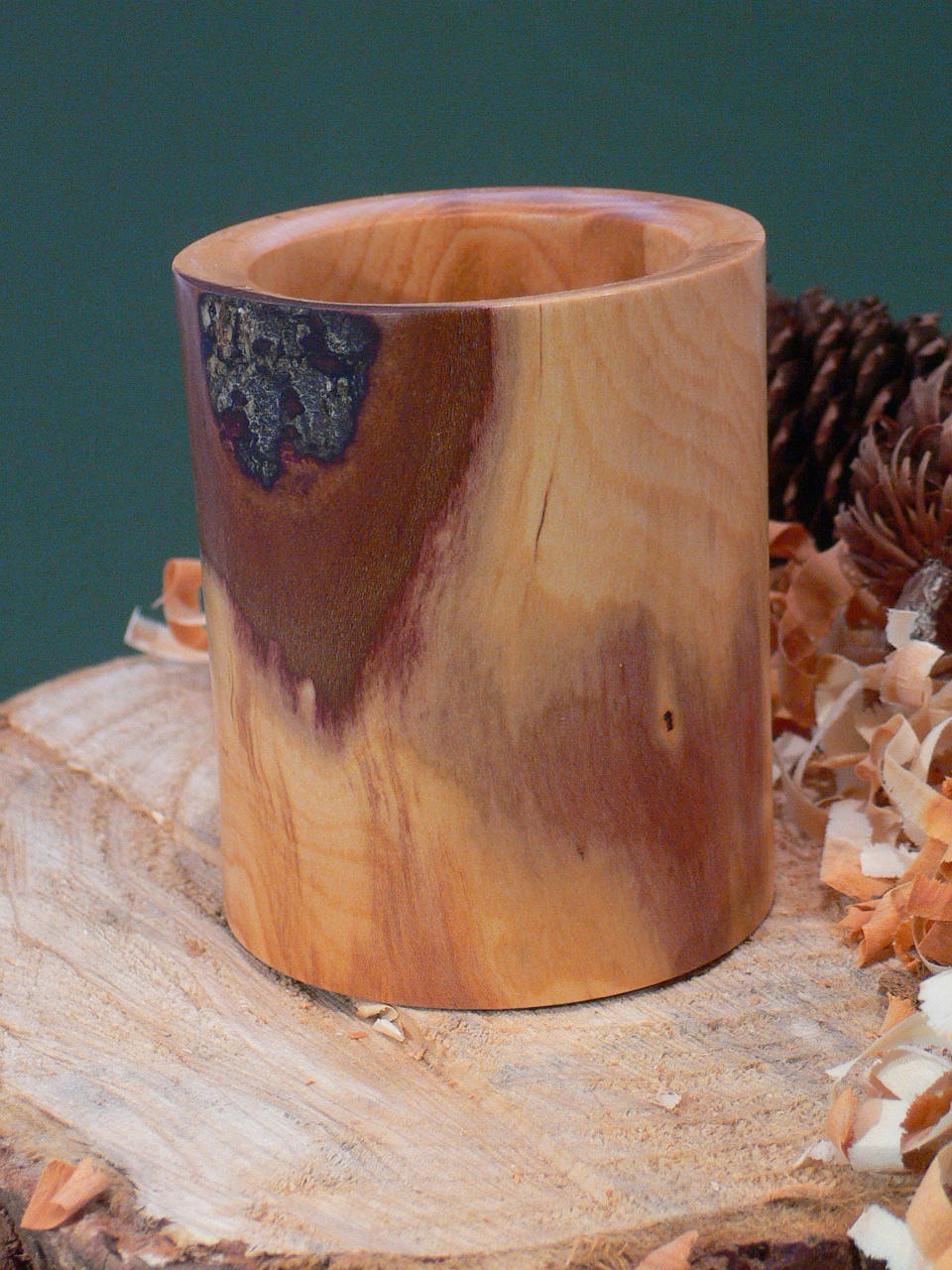 Wood art by Chris Rymer of Inside Out Wood Art made from - Mirabelle Plum