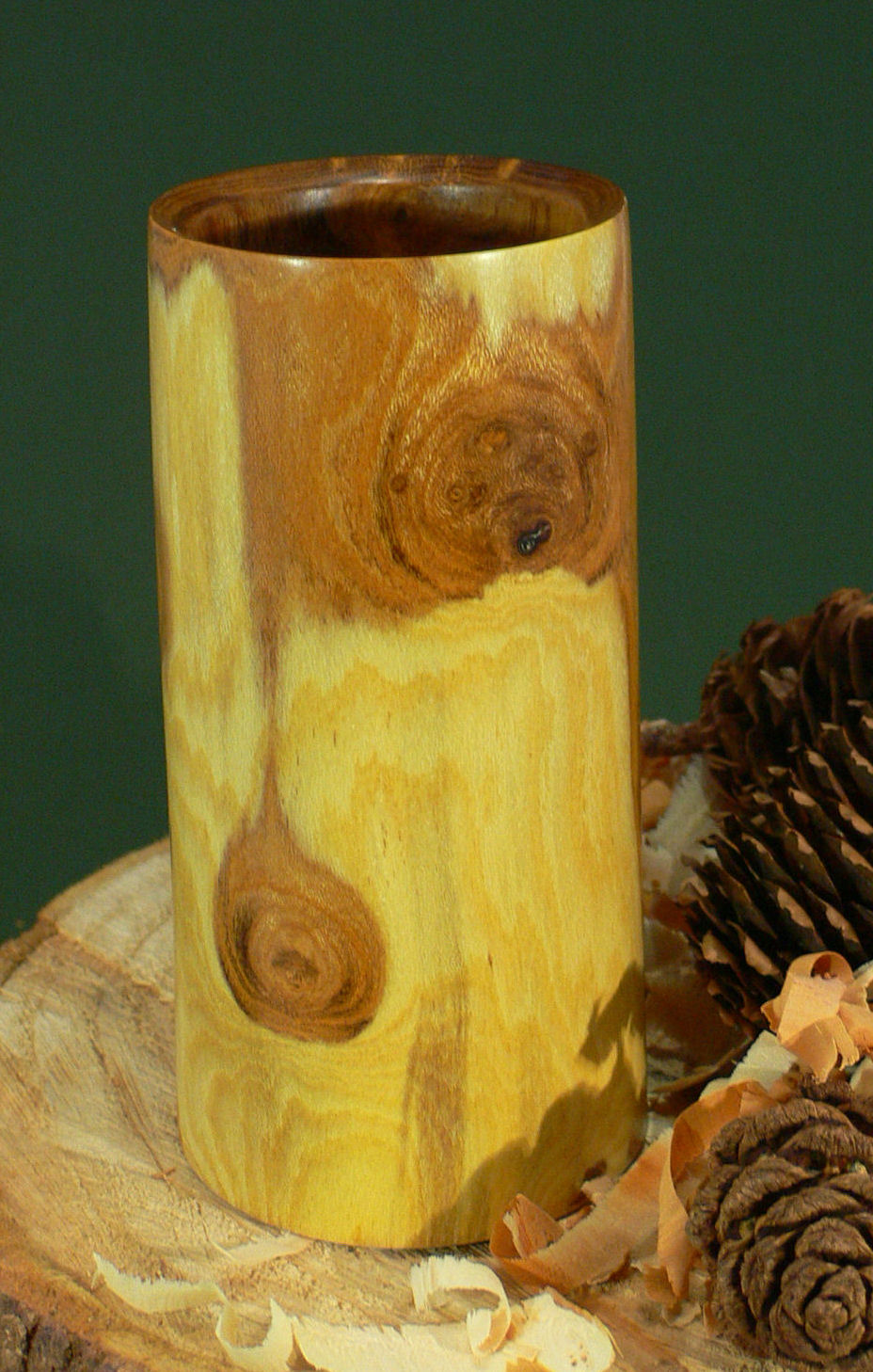 Wood art by Chris Rymer of Inside Out Wood Art made from - Laburnum