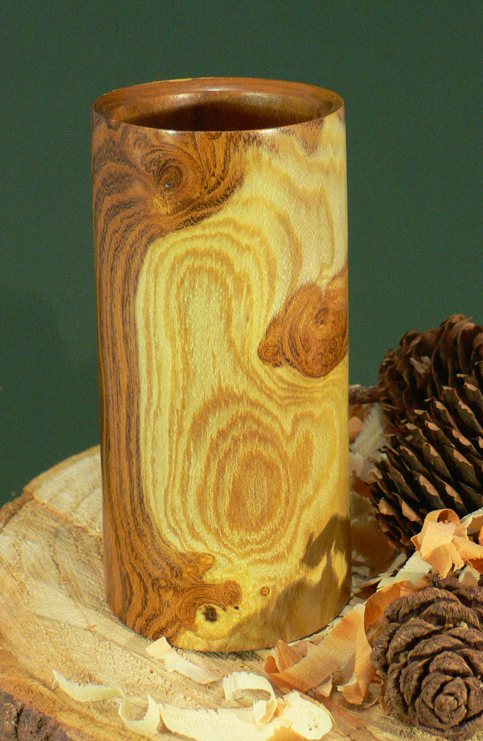 Wood art by Chris Rymer of Inside Out Wood Art made from - Laburnum