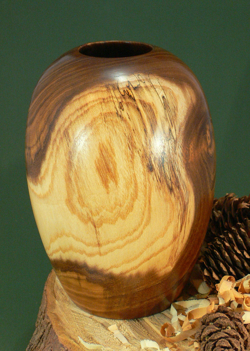 Wood art by Chris Rymer of Inside Out Wood Art made from - Laburnum