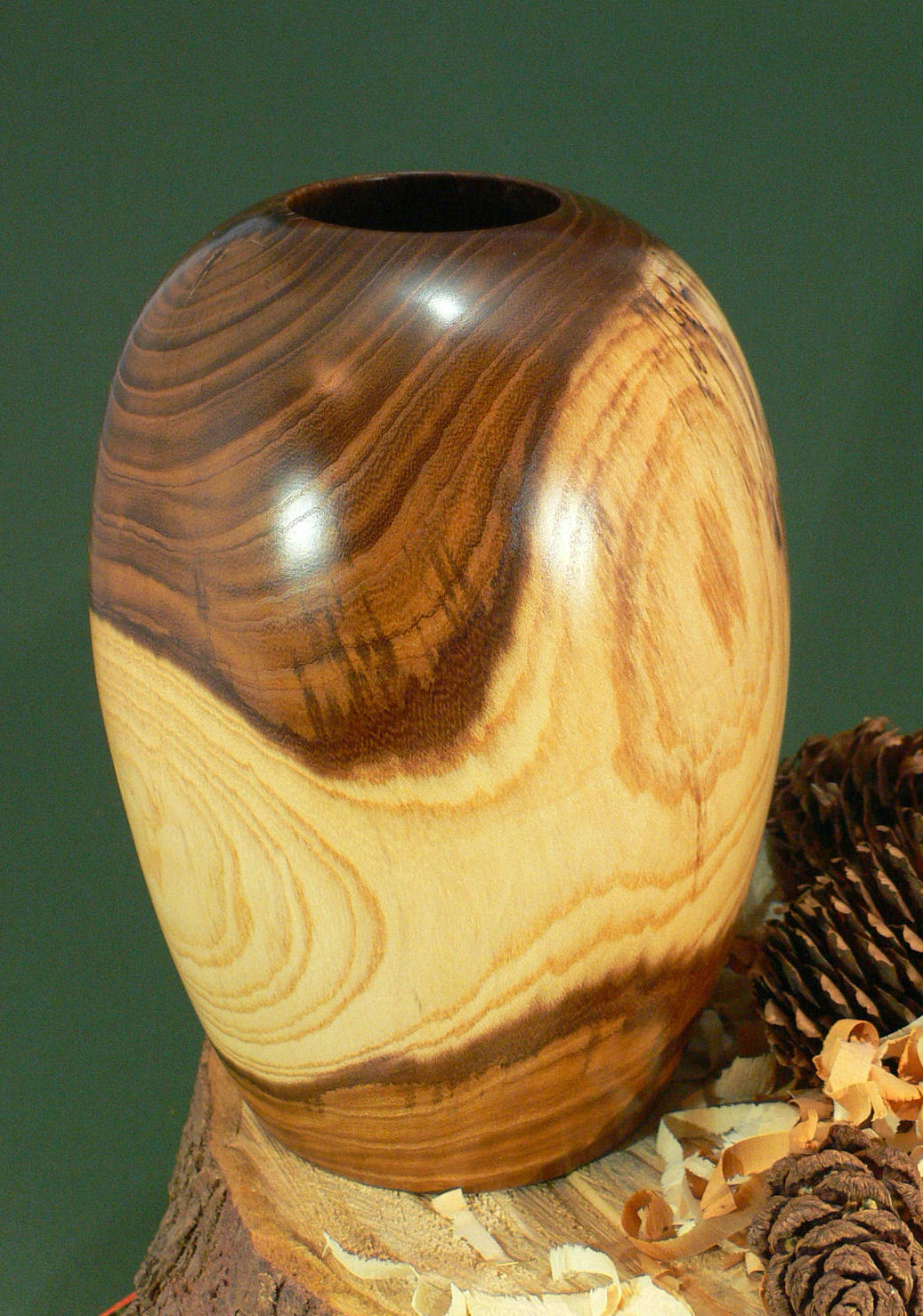 Wood art by Chris Rymer of Inside Out Wood Art made from - Laburnum