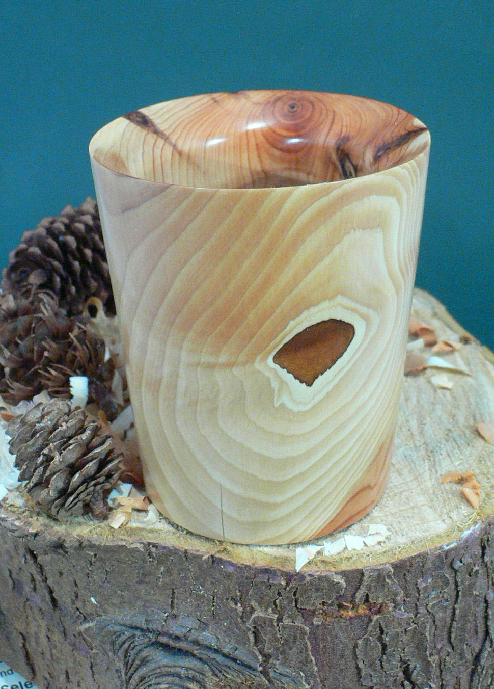 Wood art by Chris Rymer of Inside Out Wood Art made from - Yew