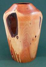 Wood art by Chris Rymer of Inside Out Wood Art made from - 
      Yew