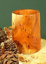 Wood art by Chris Rymer of Inside Out Wood Art made from - 
      Yew