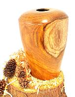 Image of an Laburnum hollow vessel made by Chris Rymer of Inside Out Wood Art